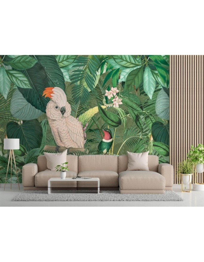 Inspirational wall murals - Parrots in the tropics Andrea Haase | FEEBY