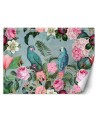 Exotic wall murals - Parrots in flowers Andrea Haase | FEEBY