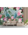 Exotic wall murals - Parrots in flowers Andrea Haase | FEEBY