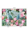Exotic wall murals - Parrots in flowers Andrea Haase | FEEBY
