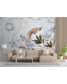 Exotic wall murals - Bird on a branch blue Andrea Haase | FEEBY