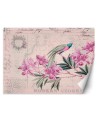 Original wall mural - Bird on a branch pink Andrea Haase | FEEBY