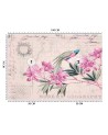 Original wall mural - Bird on a branch pink Andrea Haase | FEEBY