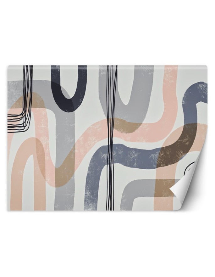 Modern wall mural - Beige boho lines Andrea Haase | FEEBY
