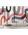 Exclusive wall mural - Pink boho lines Andrea Haase | FEEBY