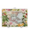 Wall mural - Colour map palm trees birds Andrea Haase | FEEBY