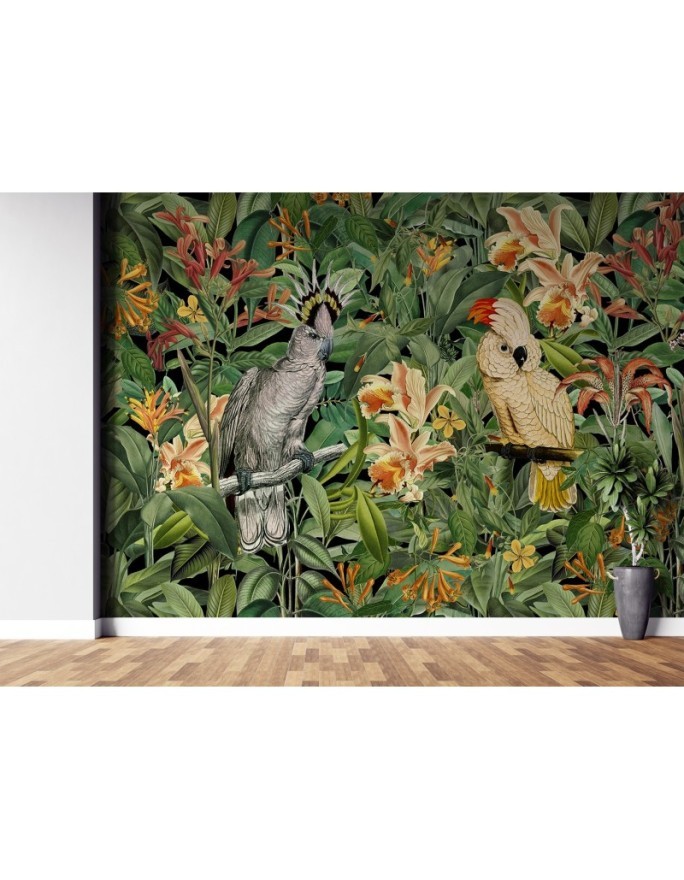 Wall mural - Large parrots in the green tropics Andrea Haase | FEEBY