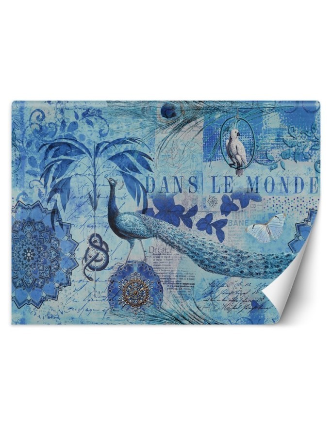 Modern Wallpapers - Blue old postcard Andrea Haase | FEEBY