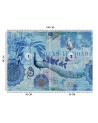 Modern Wallpapers - Blue old postcard Andrea Haase | FEEBY