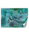 Original Wallpapers - Turquoise old postcard Andrea Haase | FEEBY
