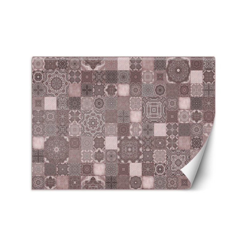 Stylish Wallpaper - Moroccan pink mosaic Andrea Haase | FEEBY
