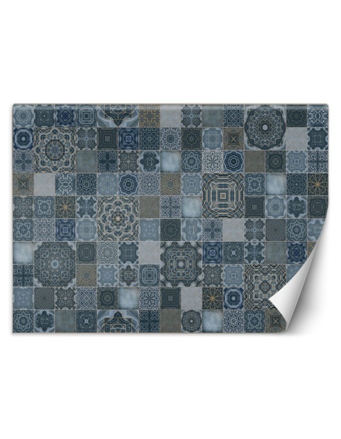 Wallpaper - Moroccan blue mosaic Andrea Haase | FEEBY