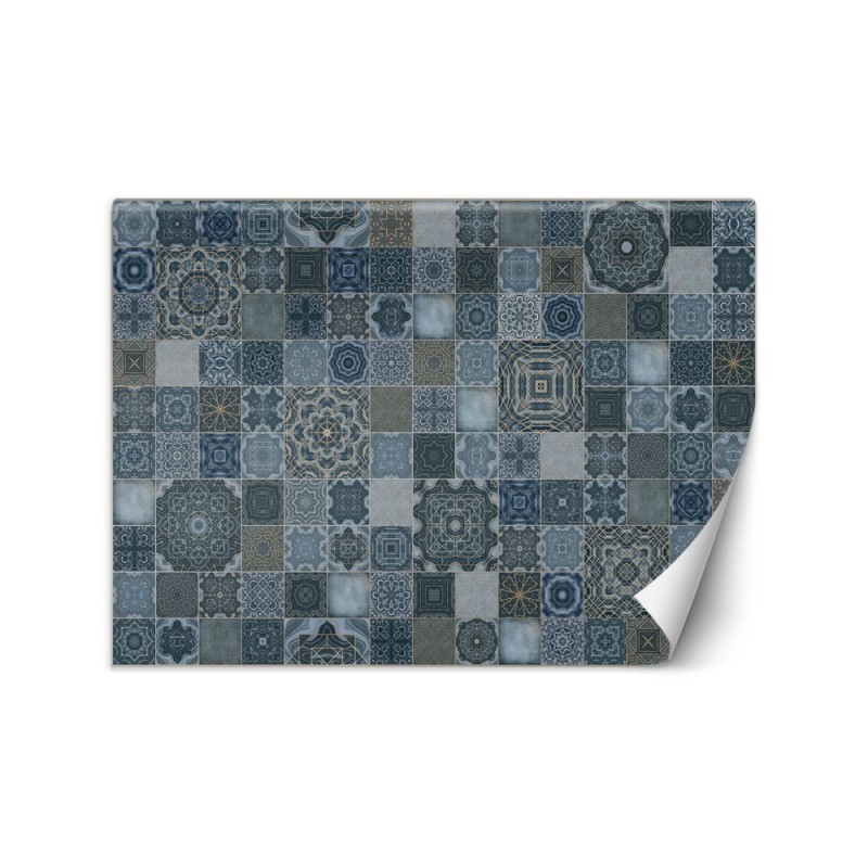 Wallpaper - Moroccan blue mosaic Andrea Haase | FEEBY