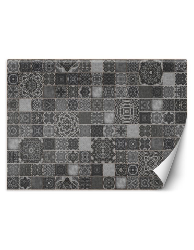 Stylish Wallpaper - Moroccan grey mosaic Andrea Haase | FEEBY