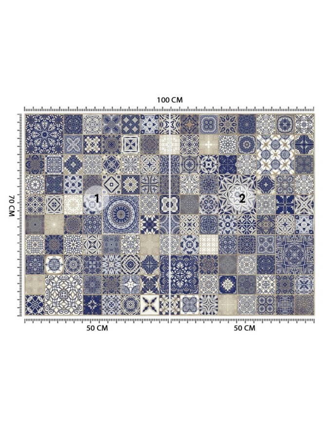 Wallpaper - Oriental blue mosaic Andrea Haase | FEEBY