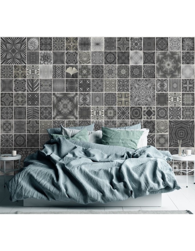 Photo Wallpaper - Oriental grey mosaic Andrea Haase | FEEBY