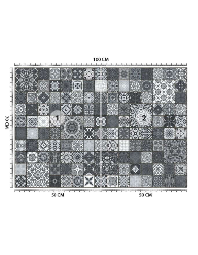 Photo Wallpaper - Oriental grey mosaic Andrea Haase | FEEBY
