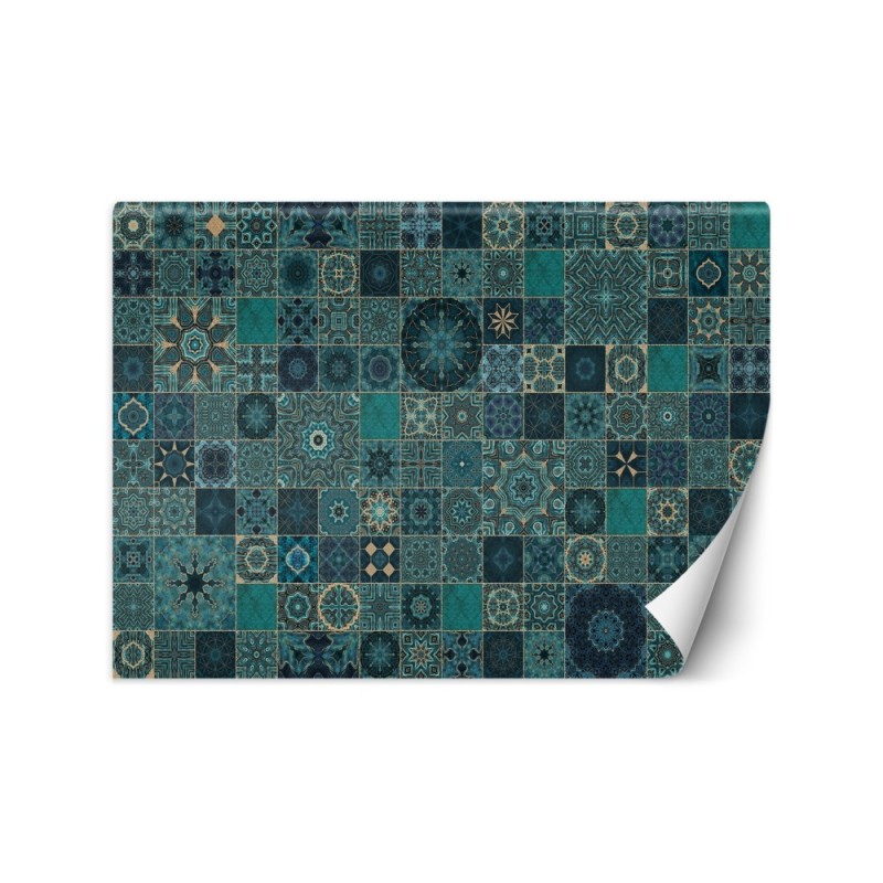 Wallpaper - Oriental turquoise mosaic Andrea Haase | FEEBY