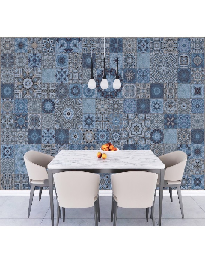 Wallpaper - Oriental blue mosaic Andrea Haase | FEEBY
