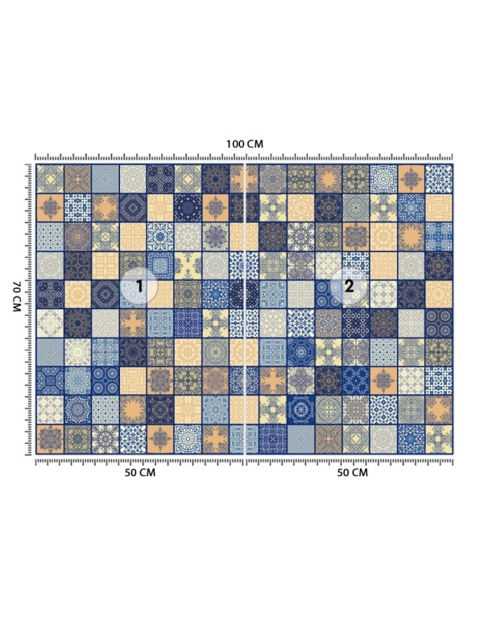 Wallpaper - Colourful vintage mosaic Andrea Haase | FEEBY