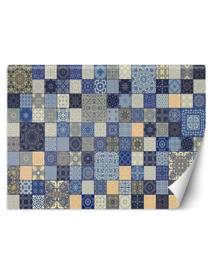 Modern Wallpaper - Blue vintage mosaic Andrea Haase | FEEBY