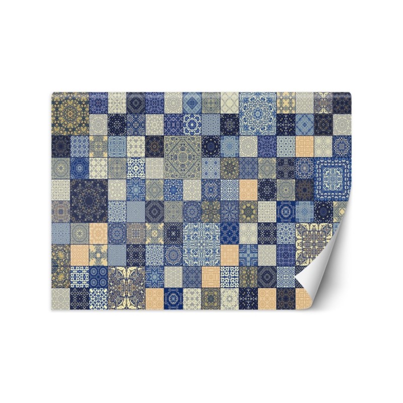 Modern Wallpaper - Blue vintage mosaic Andrea Haase | FEEBY