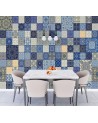 Modern Wallpaper - Blue vintage mosaic Andrea Haase | FEEBY