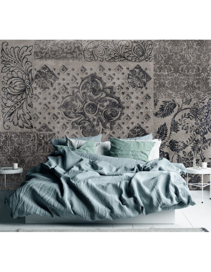 Stylish Wallpaper - Vintage grey mosaic Andrea Haase | FEEBY