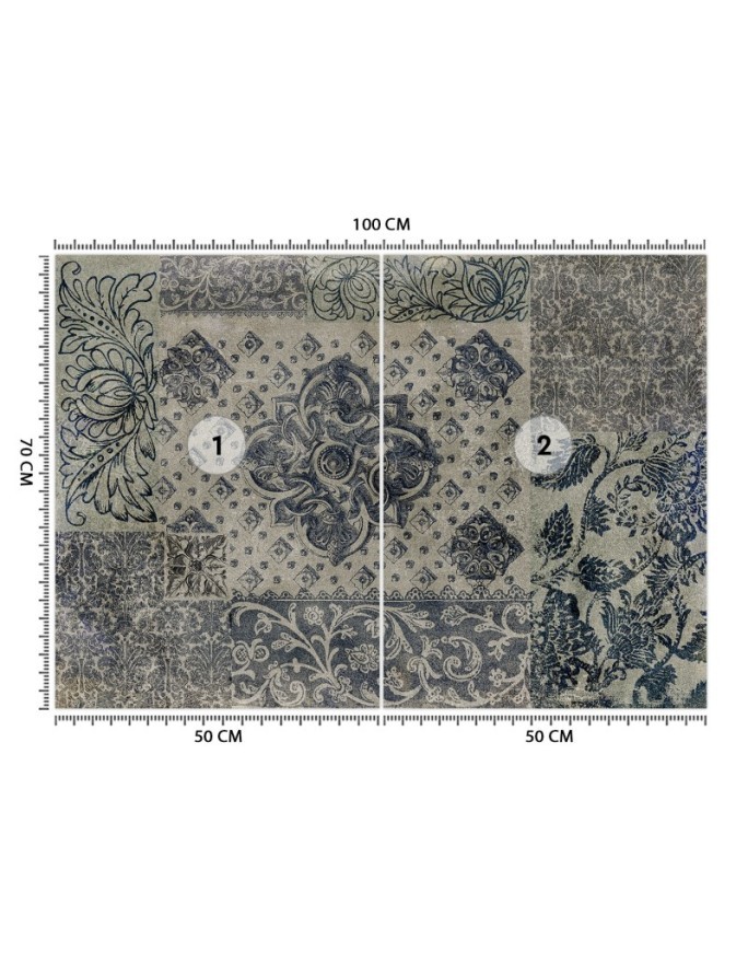 Wallpaper - Vintage style mosaic Andrea Haase | FEEBY