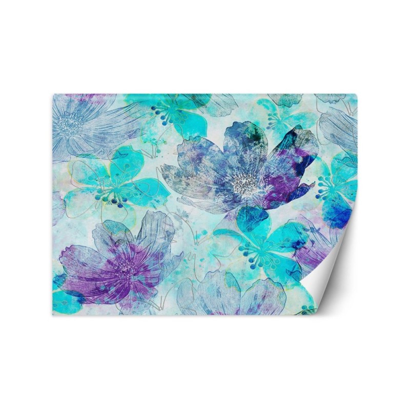 Designer Wallpaper - Colourful cherry blossoms Andrea Haase | FEEBY
