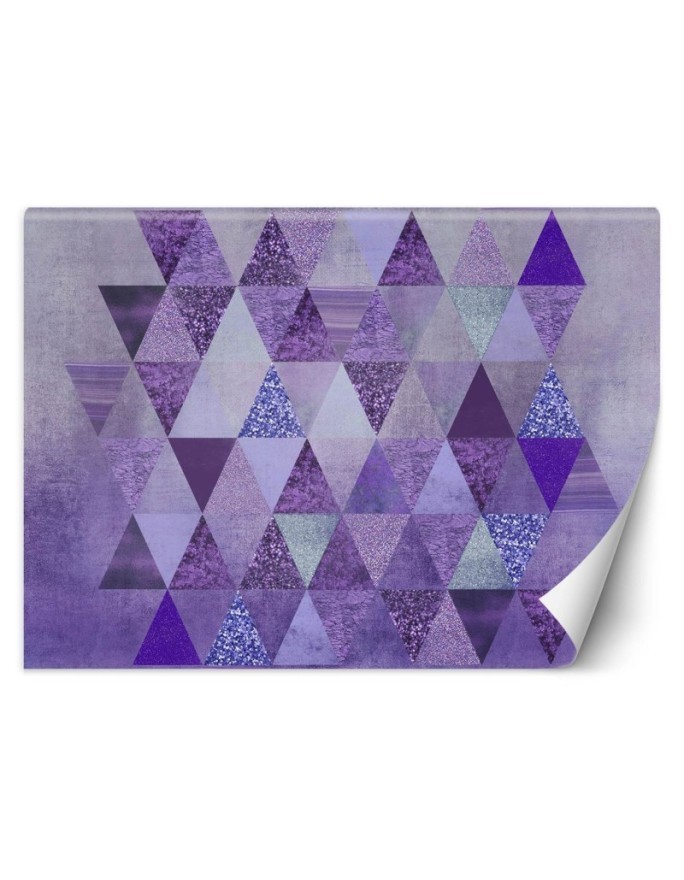 Stylish Wallpaper - Purple triangles geometry Andrea Haase | FEEBY