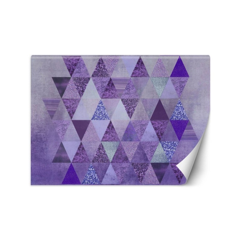 Stylish Wallpaper - Purple triangles geometry Andrea Haase | FEEBY