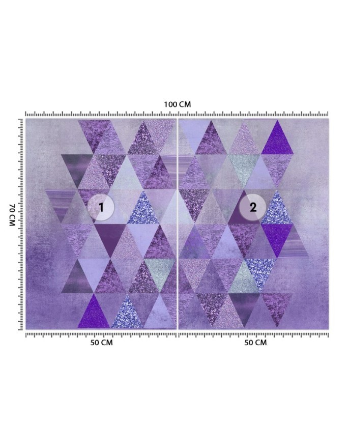 Stylish Wallpaper - Purple triangles geometry Andrea Haase | FEEBY