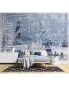 Designer wall mural - Harbour and seagull Andrea Haase | FEEBY