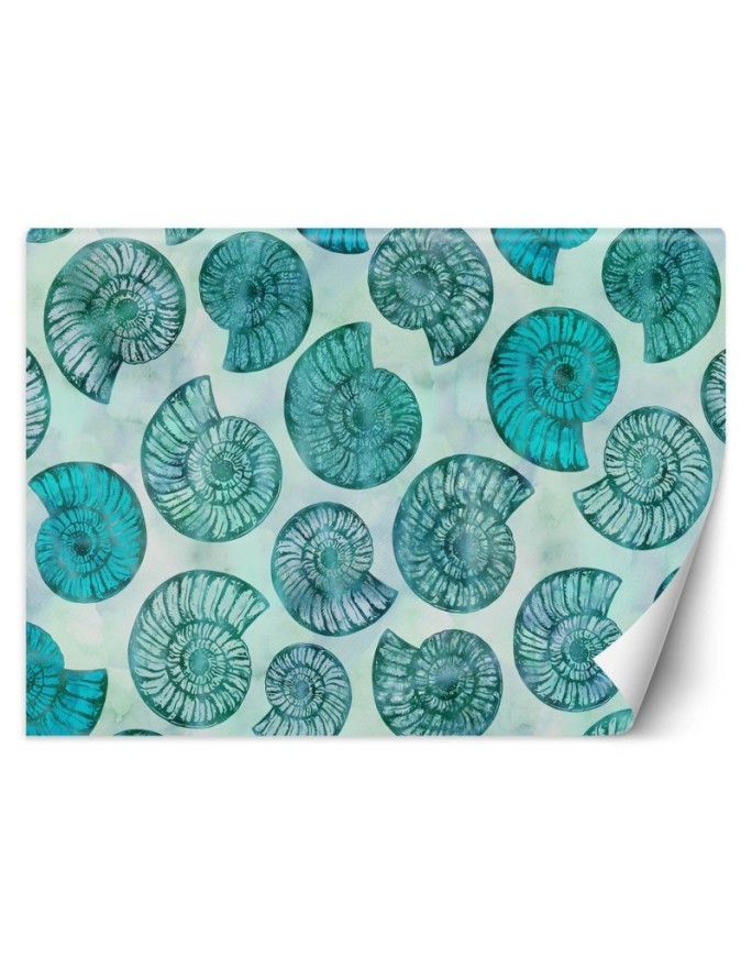 Designer wall mural - Blue seashells Andrea Haase | FEEBY