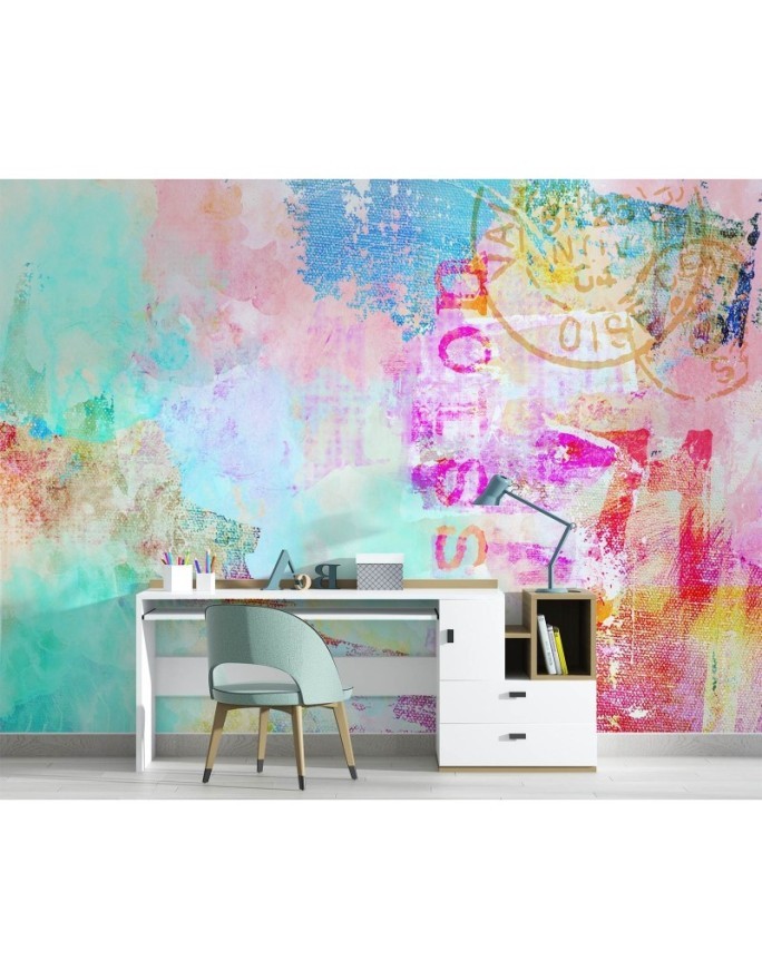 Wall mural - Abstract coloured paint Andrea Haase | FEEBY