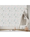 Children's room wall mural - Boho clouds and moons | FEEBY