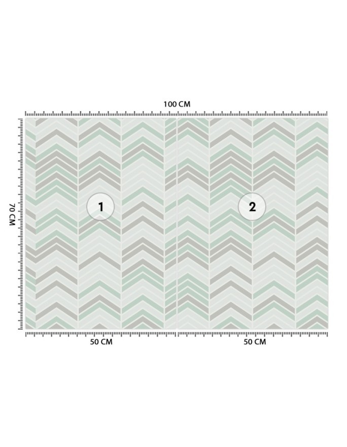 Children's room wall mural - Boho herringbone | FEEBY