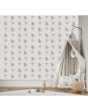 Children's room wall mural - Boho teddy bears and foxes | FEEBY