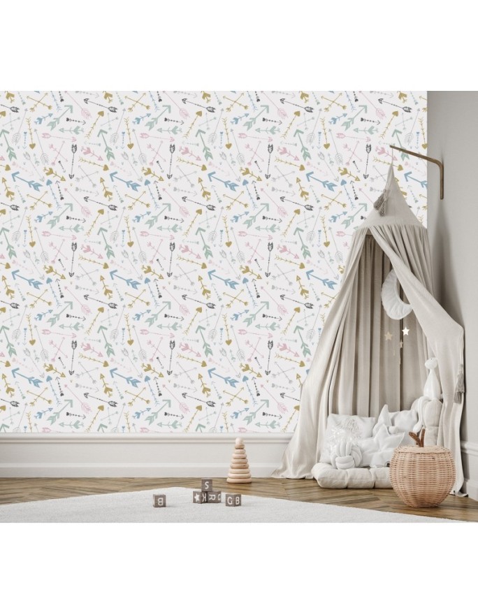 Children's room wall mural - Boho arrows | FEEBY