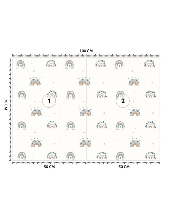 Children's room wall mural - Boho rainbows | FEEBY