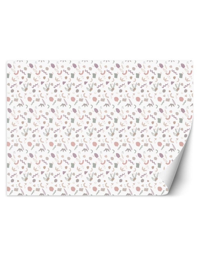 Children's room wall mural - Geometric pastels | FEEBY