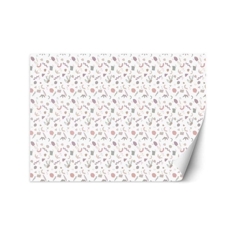 Children's room wall mural - Geometric pastels | FEEBY