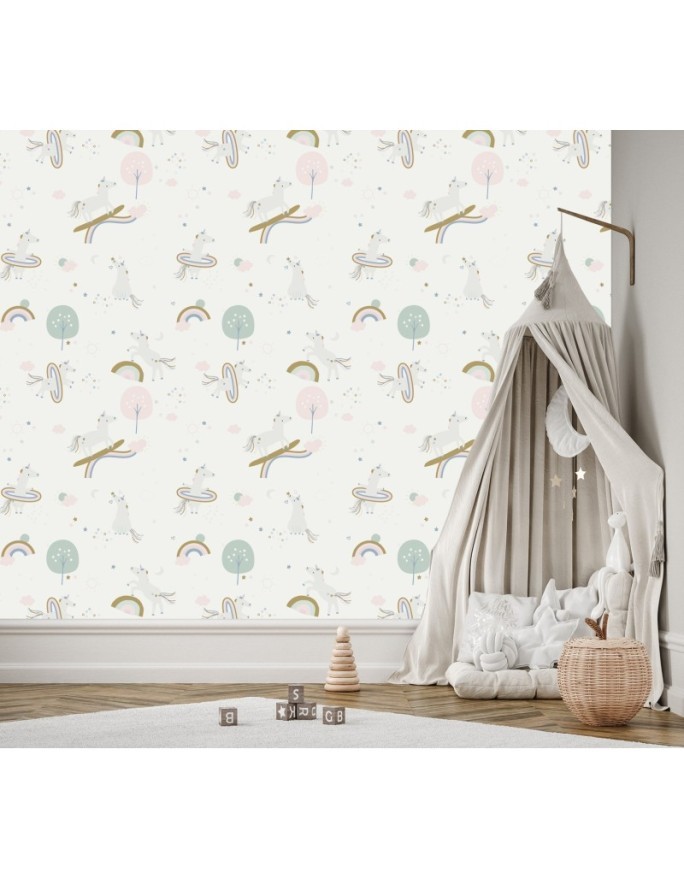 Children's room wall mural - Unicorns | FEEBY
