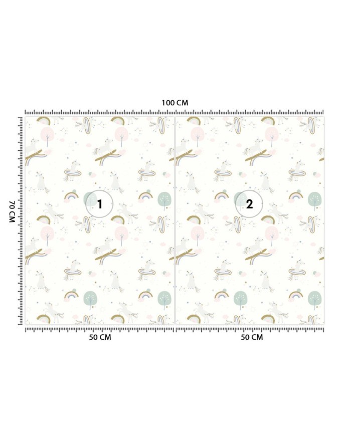 Children's room wall mural - Unicorns | FEEBY