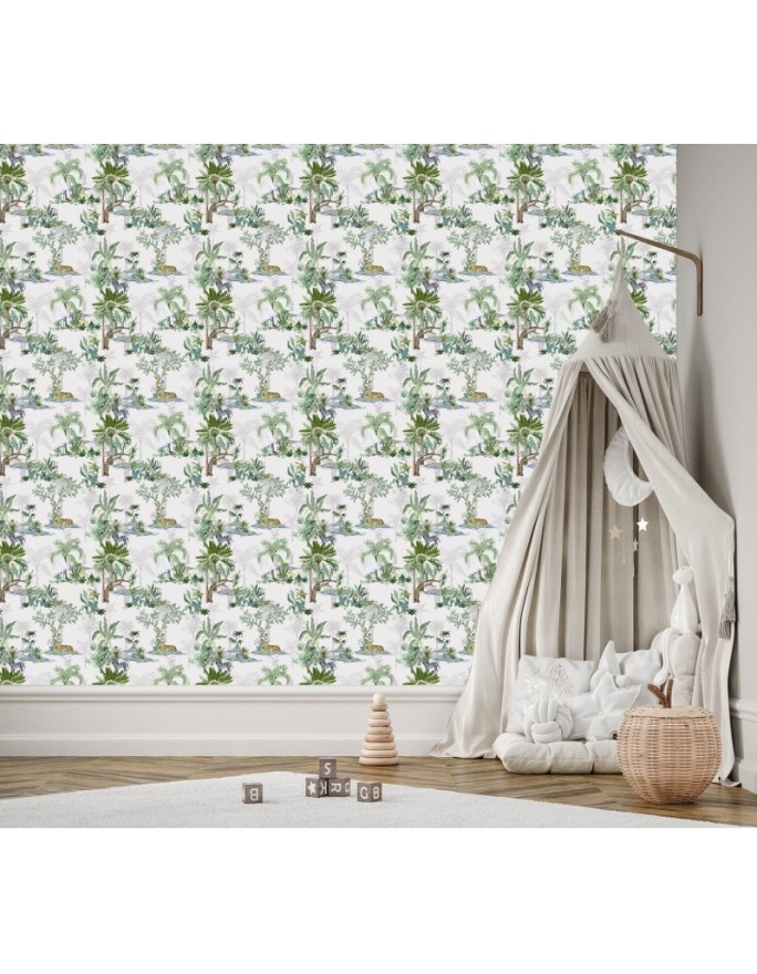 Children's room mural - Green jungle | FEEBY