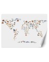 Children's room wall mural - Animal map | FEEBY
