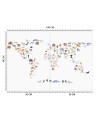Children's room wall mural - Animal map | FEEBY