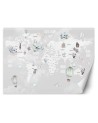 Children's wall mural - Pastel map of balloons | FEEBY
