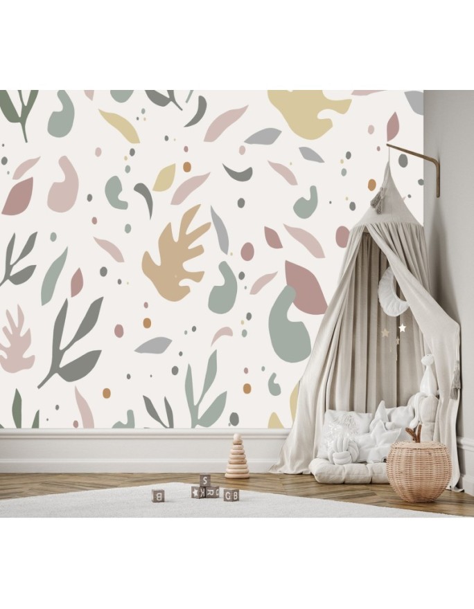 Children's wall mural - Scandi plants | FEEBY
